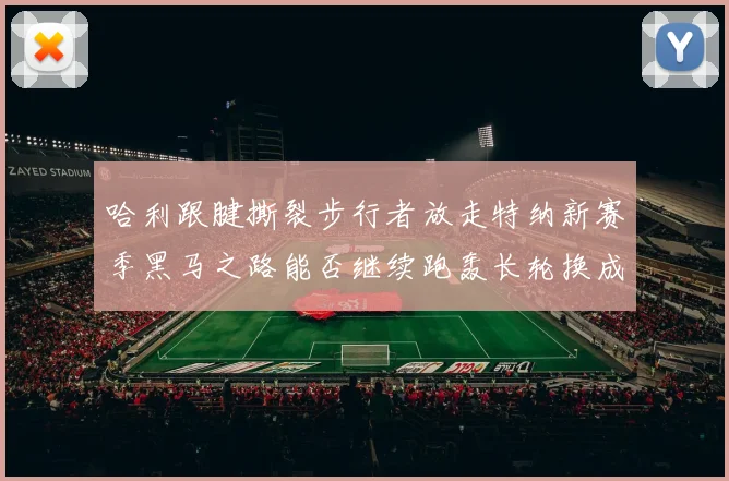 哈利跟腱撕裂步行者放走特纳新赛季黑马之路能否继续跑轰长轮换成关键